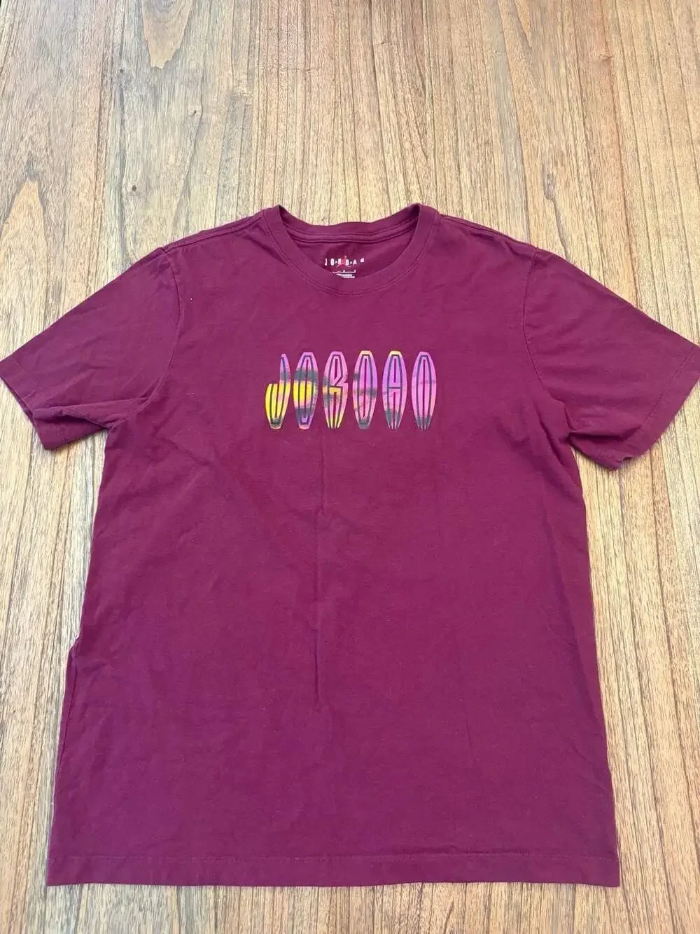 Air Jordan Flight MVP Wordmark Crew T-Shirt Maroon